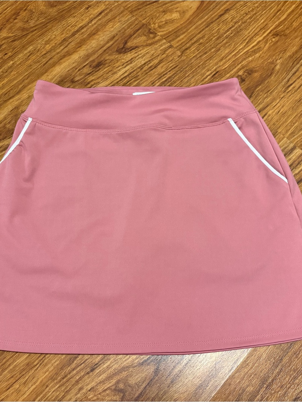 Sigrid Olsen Pink Athletic Skort with White Piping & Pockets - Size XS